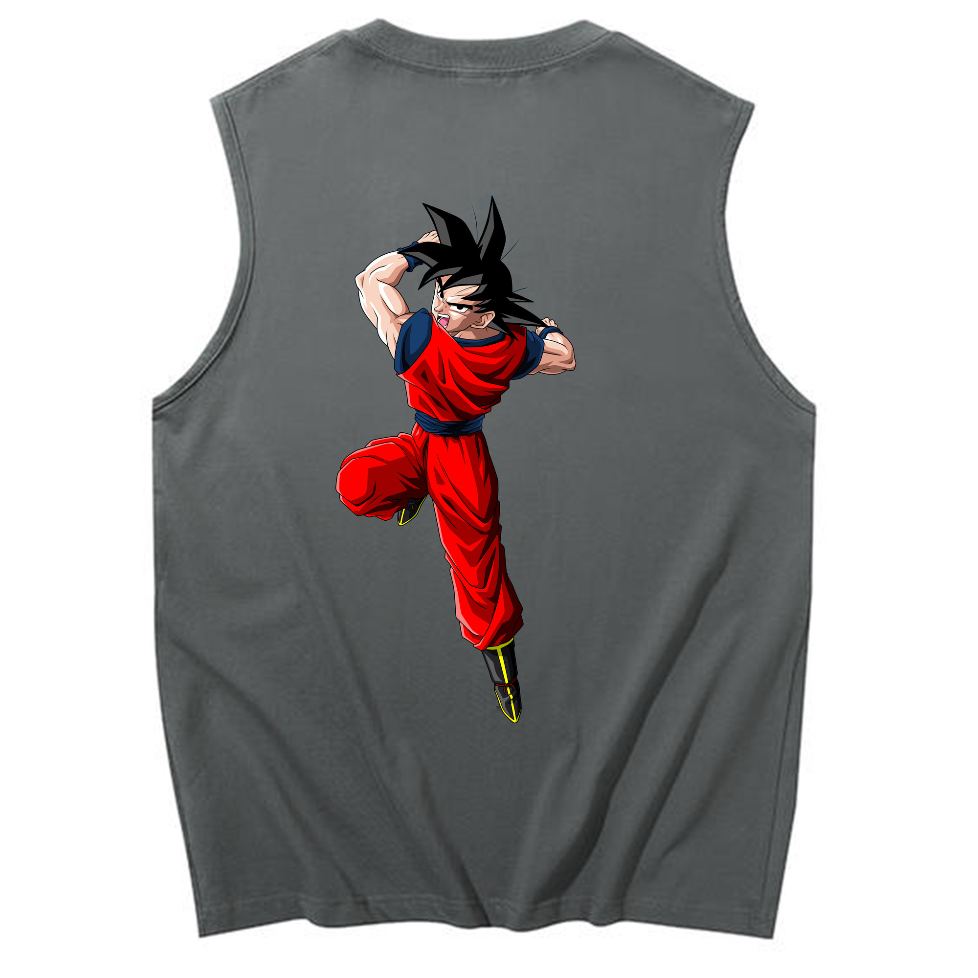 （画像用） ドラゴンボール 孫悟空（そん ごくう）Son Goku カカロット DRAGON BALL Kakarotto コットン100％タンクトップ（背面プリント）